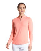 Solid Cooling Sun Protection Quarter Zip Pull Over